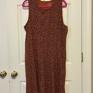 Apt. 9 Women's Brown Patterned Midi Dress